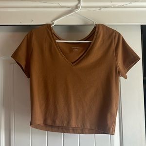 Brown Target Basic Crop Top!!!